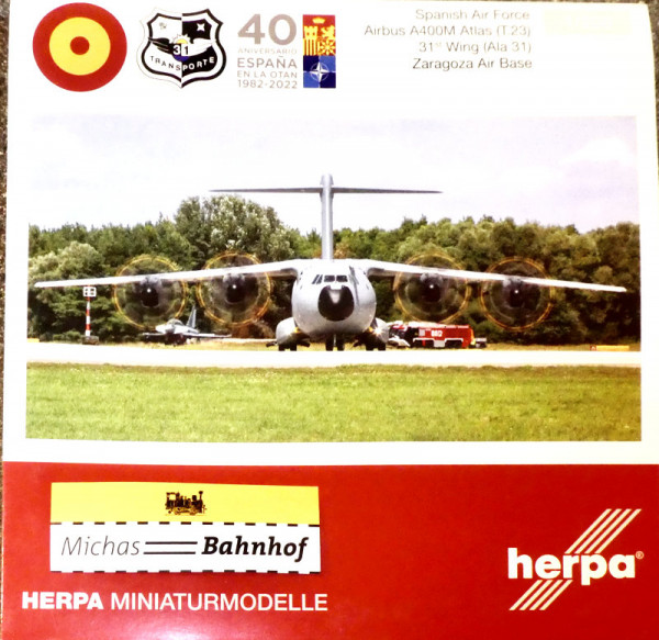 Herpa 572729 Spanish Air Force Airbus A400M Atlas (T.23) 1:200 OVP HT0 å