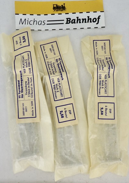 6x TT Turmmast für Quertragewerk Plasticart DDR TT 1:120 #LJ5 å