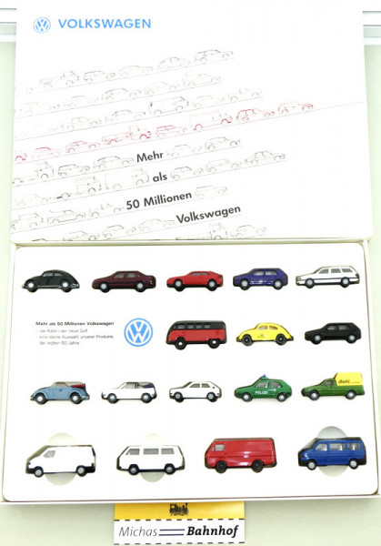 50 Millionen Volkswagen 17 tlg Set Wiking Brekina Herpa VW Pkw H0 1:87 OVP HH3 å