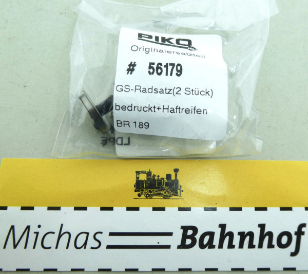 Piko 56179 GS-Radsatz (2 stck.) bedruckt + Haltreifen BR 189 H0 1:87 OVP Li5 å