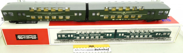 Doppelstockzug 2-tlg beleuchtet Piko DR DDR H0 1:87 OVP GA4 å