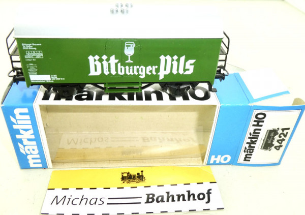 Märklin 4421 Bitburger Pils Kühlwagen Original-Karton H0 1:87 OVP GA2 å