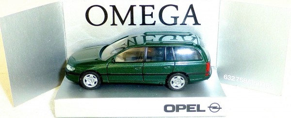 Opel Omega Caravan dschungelgrünmetallic PKW Werbemodell Herpa 1:87 HO1 ∞å *