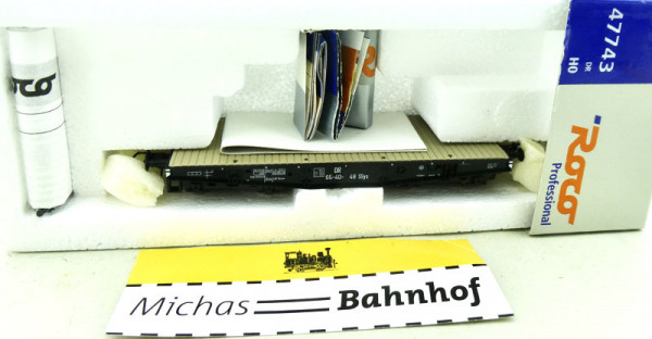 Roco 47743 Güterwagen SSys ohne Ladung H0 1:87 HE4 µ