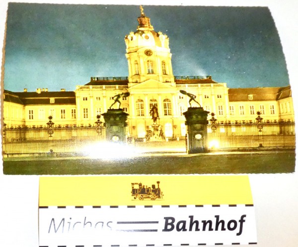 Schloß Bellevue bei Nacht Berlin Ansichtskarte 50er 60er Jahre 106 å