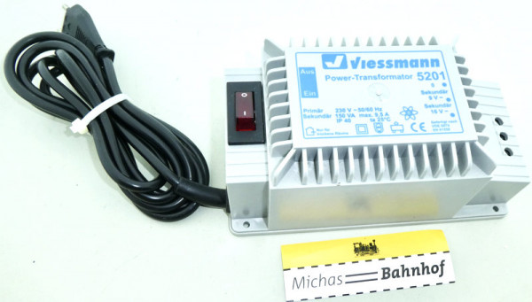 Viessmann 5201 Transformator 230 V 50/60Hz 150VA max.9,5A Lj3 å