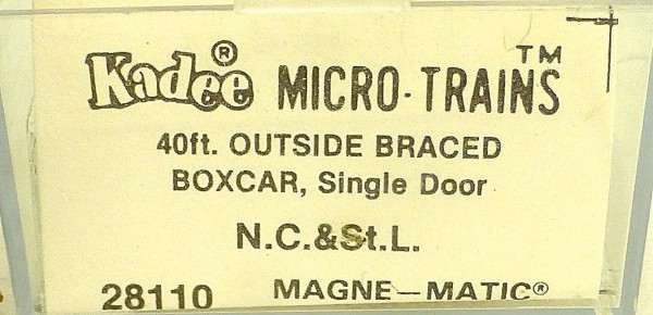 40´ Outside Braced Boxcar N.C.&amp;St.L. 15994 Micro Trains Line 28110 N 1:160 C å*
