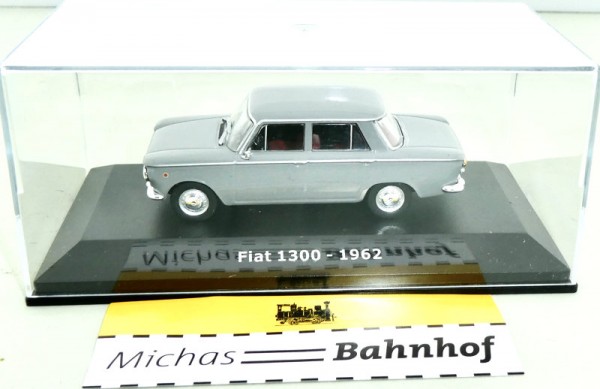 Fiat 1300 1962 grau PKW 1:43 in Box Hachette Atlas ABADD118 OVP Neu KA3 y