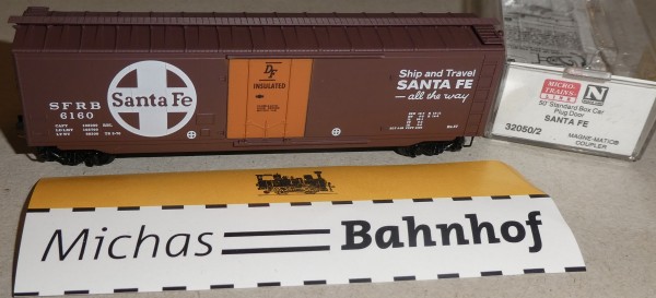 Santa Fe SFRB 6160 50&#039; St Box Car Micro Trains Line 32050/2 1:160 ø30 å