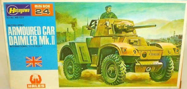 Armoured Car Daimler MkII British Army Hasegawa mini Box 24 MB 024 LF4 å