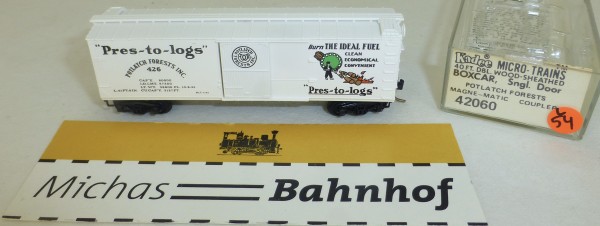 MICRO TRAINS 42060 Potlatch Forests 426 40&#039; Sheathed Wood Boxcar N 1:160 #54L å