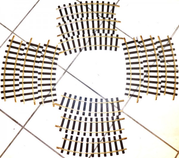 LGB 12 Gleise gebogen Gartenbahn Art 1100 entspricht einem Vollkreis Lehmann HB6 å