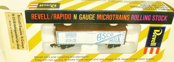 Asco Refrigerator Car Revell rapido microtrains N-2528 OVP HT5 å *
